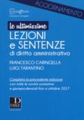 Ultimissime lezioni e sentenze di diritto amministrativo