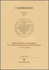 Produzione di energia da fonti biologiche rinnovabili. 1.Le tecnologie