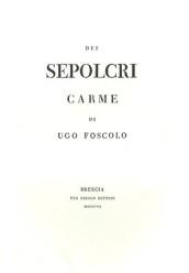 Dei sepolcri (rist. anast. 1807)