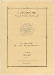 I Georgofili. Atti della Accademia dei Georgofili. 7.Inaugurazione del 257° anno accademico