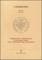 Fabbisogno e produzione di materie prime per l'agroindustria nazionale (Firenze, 6 ottobre 2011)