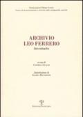Archivio Leo Ferrero. Inventario