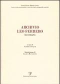 Archivio Leo Ferrero. Inventario