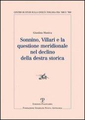 Sonnino, Villari e la questione meridionale nel declino della destra storica