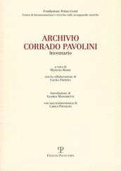 Archivio Corrado Pavolini. Inventario