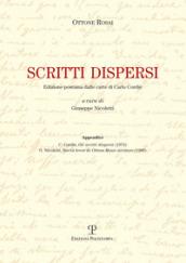 Scritti dispersi. Edizione postuma dalle carte di Carlo Cordié