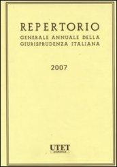 Repertorio generale annuale della giurisprudenza italiana (2007)
