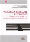 Violenza sessuale e stalking