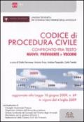 Codice di procedura civile. Confronto fra testo nuovo, previgente e vecchio