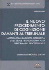 Il nuovo procedimento di cognizione davanti al tribunale