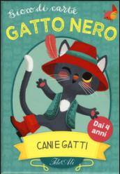 Cani e gatti. Gatto nero. Gioco di carte