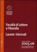 Agenda accademica 2005-2006. Facoltà di lettere e filosofia Torino. Lauree triennali