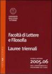 Agenda accademica 2005-2006. Facoltà di lettere e filosofia Torino. Lauree triennali