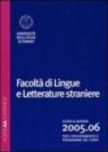 Agenda accademica 2005-2006. Facoltà di lingue e letterature straniere