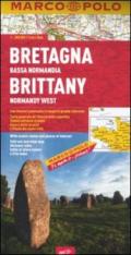 Bretagna, Bassa Normandia. 1:300.000. Ediz. multilingue