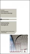 Instrumenta inscripta III. Manufatti iscritti e vita dei santuari in età romana