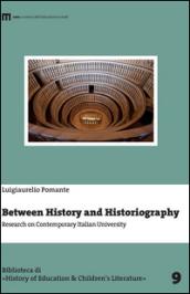 Between history and historiography. Research on contemporary italian University