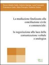 La mediazione finalizzata alla conciliazione civile e commerciale. La negoziazione alla luce della comunicazione verbale e analogica