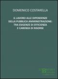 Il lavoro alle dipendenze della pubblica amministrazione. Tra esigenze di efficienza e acrenza di risorse