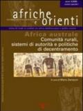 Afriche e Orienti (2008). Africa australe. Comunità rurali, sistemi di autorità e politiche di decentramento