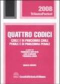 Quattro codici. Civile e di procedura civile, penale e di procedura penale