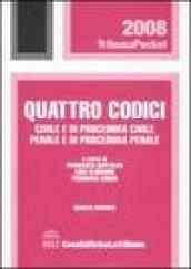 Quattro codici. Civile e di procedura civile, penale e di procedura penale