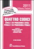 Quattro codici. Civile e di procedura civile, penale e di procedura penale