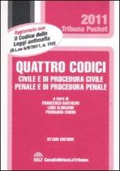 Quattro codici. Civile e di procedura civile, penale e di procedura penale