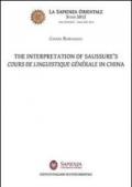 The interpretation of Saussure's. Cours de linguistique générale in China