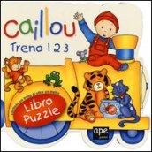 Caillou. Treno 1 2 3. Libro puzzle