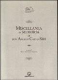 Miscellanea in memoria di don Angelo Carlo Siri