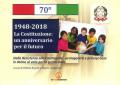 1948-2018. La Costituzione: un anniversario per il futuro. Dalla Resistenza alla Costituente. Protagonisti e principi base. Le donne al voto per la prima volta