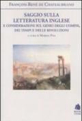 Saggio sulla letteratura inglese e considerazioni sul genio degli uomini, dei tempi e delle rivoluzioni