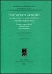 Centoventi articoli sulla natura e sull'universo contro i peripatetici. Centum et viginti articuli de natura et mundo adversus peripateticos