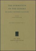The Formation of the Genera in Early Modern Culture