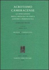 Acrotismo cameracense. Le spiegazioni degli articoli di fisica contro i peripatetici