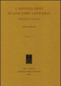 L'epistolario di Giacomo Leopardi. Lingua e stile