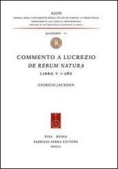 Commento a Lucrezio, De rerum natura, libro V 1-280