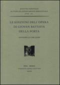 Le edizioni dell'opera di Giovan Battista Della Porta