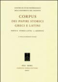Corpus dei papiri storici greci e latini. Parte B. Storici latini: 2
