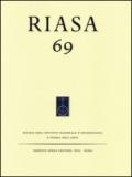 RIASA. Rivista dell'Istituto nazionale d'archeologia e storia dell'arte: 69