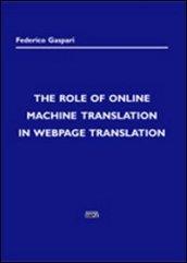 The role of online machine translation in Webpage translation