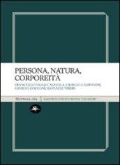 Persona, natura, corporeità