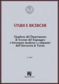 Quaderni del Dipartimento di scienze del linguaggio e letterature comparate dell'Università di Torino (2007)