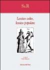 Lessico colto, lessico popolare