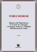 Quaderni del Dipartimento di scienze del linguaggio e letterature comparate dell'Università di Torino