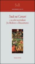 Studi sui cantari e su altri testi italiani fra Medioevo e Rinascimento
