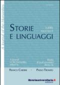 Storie e linguaggi. Rivista di studi umanistici. Ediz. italiana e inglese: 1