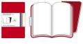 Set 2 taccuini Volant Moleskine a pagine bianche. Copertina rossa. Formato Extra Small
