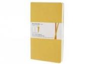 Golden yellow, plain volant notebooks L. Pagine bianche